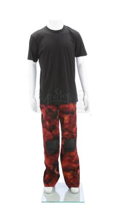 Lot # 276 - The Divergent Series: Allegiant (2016): Tobias "Four" Eaton's Red Fringe Mission T-Shirt and Tactical Pants