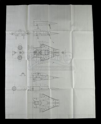 Lot # 99: A-Wing Engineering Drawing Period Copy (34"x44")