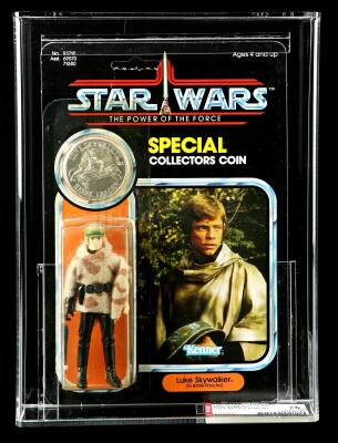 Lot # 247: Luke Skywalker (In Battle Poncho) POTF AFA 75