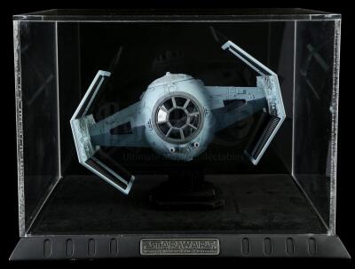 Lot # 337: Diecast Darth Vader TIE Fighter with Display Case