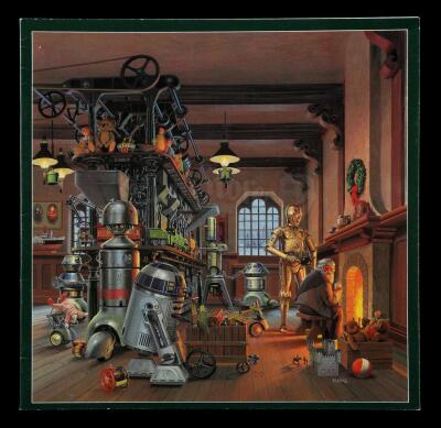 Lot # 376: Marcia Lucas-Signed Lucasfilm Droid Workshop Christmas Card