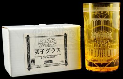 Lot # 439: C-3PO Traditional Japanese Kiriko Drinking Glass (SDCC 2007)