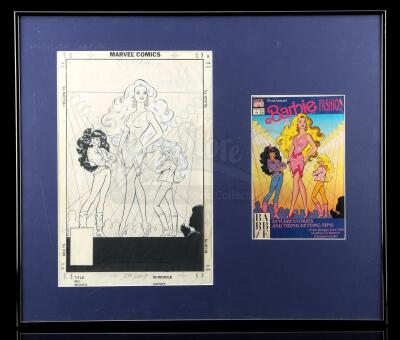 Lot # 444: Framed and Matted Barbie Fashion #1 Cover with Comic