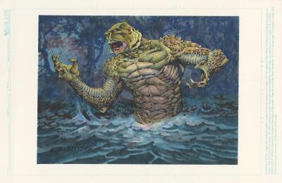 Lot # 454: Creature From The Black Lagoon Card Painting