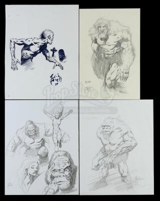 Lot # 461: Four Eric Powell Sketches (Unpublished)