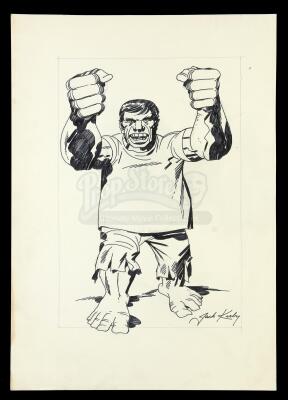 Lot # 481: Large Size The Incredible Hulk Pin-Up (Unpublished)