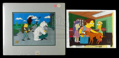 Lot # 508: The Simpsons: Sweet Seymour Skinner's Badassss Song and Rosebud Hand-Painted Animation Cels