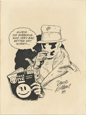 Lot # 531: Watchmen Rorschach Magazine Illustration