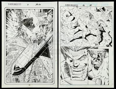 Lot # 537: X-Men Unlimited #1 p.20 & #10 p.51