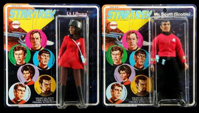 Lot # 634: Lt. Uhura and Mr. Scott (Scottie) Series 1 Figures