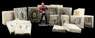 Lot # 649: Hand-Painted Commander William T. Riker Hardcopy with Riker and Romulan Mixed Mold Set