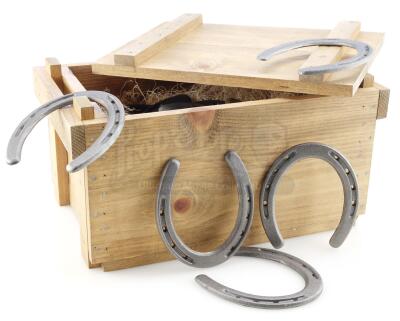 Lot # 48: THE HOUSE WITH A CLOCK IN ITS WALLS - Jonathan Barnavelt's (Jack Black) Crate of Horseshoes