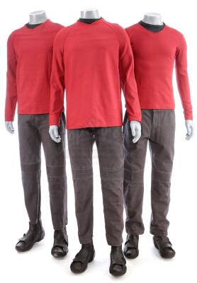 Lot # 170: STAR TREK (2009) & STAR TREK INTO DARKNESS (2013) - Three Men's USS Enterprise Operations Tunics