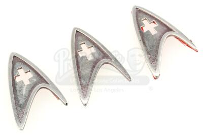 Lot # 224: STAR TREK INTO DARKNESS (2013) - Three Medical Division Insignia Pin