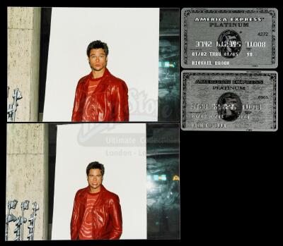 Lot #247 - FIGHT CLUB (1999) - Tyler Durden's (Brad Pitt's) Driver's License Photos and Credit Cards