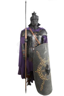 Lot #294 - GLADIATOR (2000) - Praetorian Guard Costume with Sword, Spear, and Shield