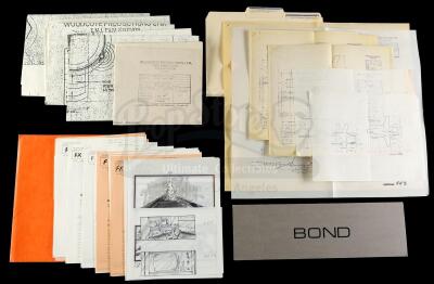 Lot #379 - JAMES BOND: NEVER SAY NEVER AGAIN (1983) - Production Blueprints, Storyboards, and Crew Placard