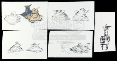 Lot #500 - NIGHTMARE BEFORE CHRISTMAS, THE (1993) - Set of Hand-Drawn Oogie Boogie (Ken Page) Melting Concept Art