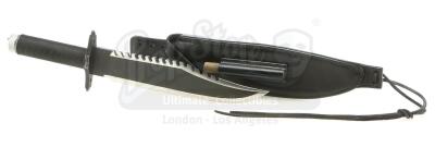 Lot #545 - RAMBO: FIRST BLOOD PART II (1985) - Jimmy Lile First Edition Rambo (Sylvester Stallone) First Blood Part II Knife WIth Black Sheath and Sharpening Stone #8