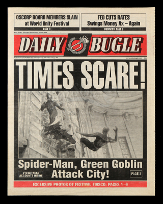 Lot #603 - SPIDER-MAN (2002) - Daily Bugle "TIMES SCARE!" Newspaper