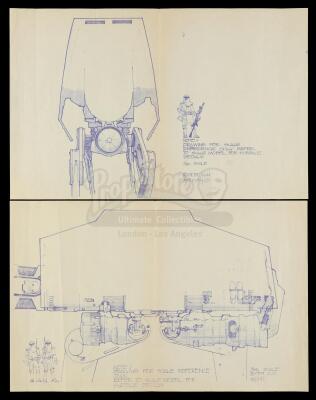 Lot #699 - STAR WARS: THE EMPIRE STRIKES BACK (1980) - Imperial Walker Side Profile and Rear View Dyelines