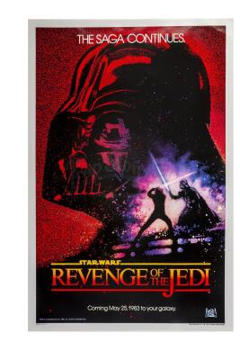 Lot #712 - STAR WARS: RETURN OF THE JEDI (1983) - Revenge of the Jedi Teaser One-Sheet Poster