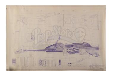 Lot #714 - STAR WARS: RETURN OF THE JEDI (1983) - Speeder Bike Blueprint