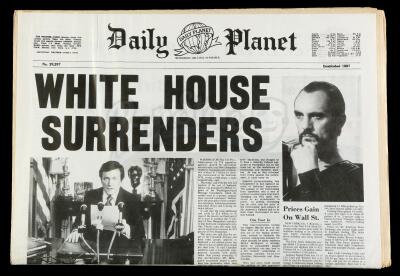 Lot #781 - SUPERMAN II (1980) - "White House Surrenders" Headlined Daily Planet Newspaper