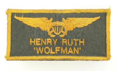 Lot #813 - TOP GUN (1986) - Leonard "Wolfman" Wolfe's (Barry Tubb) Flight Suit Patch