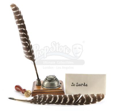 Lot # 167: THE HAUNTING OF BLY MANOR - Quill Pen and Holder with Envelope and Stamper