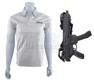 Lot # 67: Marvel's The Punisher (TV Series) - Lewis Wilson's Anvil Crew Disguise Shirt with Stunt Machine Gun