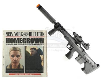 Lot # 117: Marvel's The Punisher (TV Series) - Lewis Wilson's New York Bulletin Newspaper and Stunt Rifle