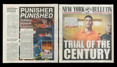 Lot # 304: Marvel's Daredevil (TV Series) - Frank Castle New York Bulletin Newspaper Covers and Insert Page