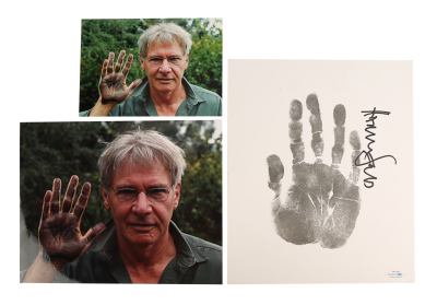 Lot #189 - VARIOUS PRODUCTIONS - Harrison Ford-autographed Handprint