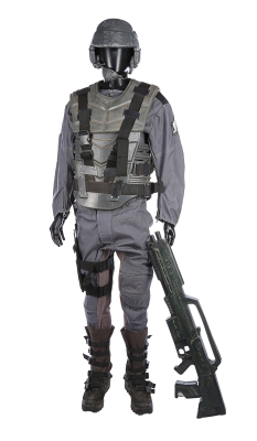 Lot #359 - STARSHIP TROOPERS (1997) - Mobile Infantry Costume with Stunt Morita Rifle