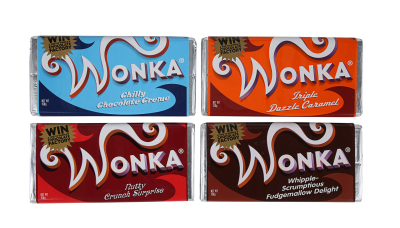 Lot #497 - CHARLIE AND THE CHOCOLATE FACTORY (2005) - Set of Four Wonka Bars