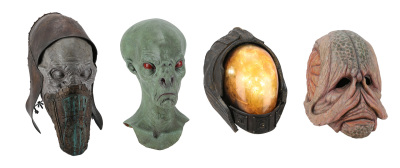 Lot #537 - DOCTOR WHO: THE RINGS OF AKHATEN (T.V. SERIES, 2013) - Four Background Market Creature Heads