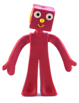 Lot #620 - GUMBY ADVENTURES (T.V. SERIES, 1988 - 2002) - Blockhead G Clay Puppet