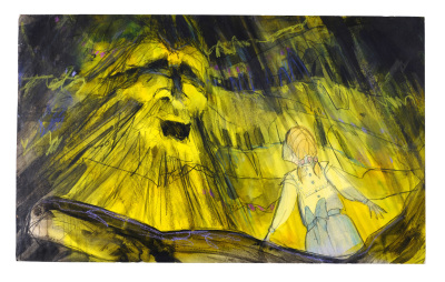 Lot #834 - RETURN TO OZ (1985) - Hand-painted "Dorothy and Nome King" Production Illustration