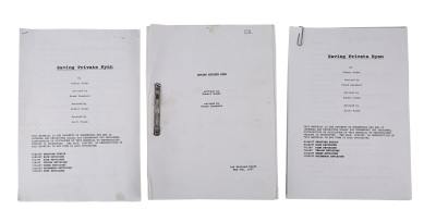 Lot #848 - SAVING PRIVATE RYAN (1998) - 1st Revised Draft Script and Two Sets of Revision Pages