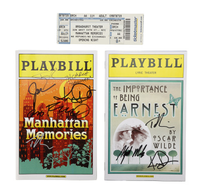 Lot #880 - SPIDER-MAN 2 (2004)/SPIDER-MAN 3 (2007) - Cast-autographed Playbills and Ticket