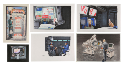 Lot #1022 - STARSHIP TROOPERS (1997) - Hand-drawn and Hand-painted Colour Concept Artwork